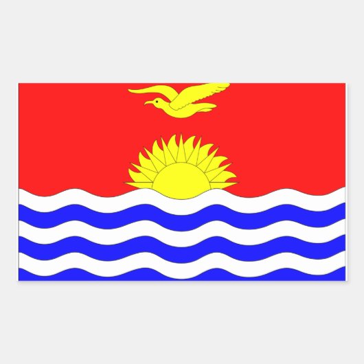 Sticker Rectangulaire Drapeau de Kiribati (Devant)