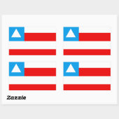 Sticker Rectangulaire Drapeau de la Bahia Brésil (Feuille)
