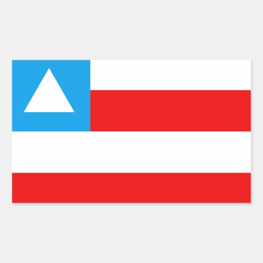 Sticker Rectangulaire Drapeau de la Bahia Brésil (Devant)