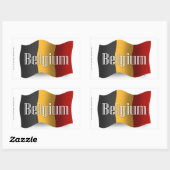 Sticker Rectangulaire Drapeau de la Belgique (Feuille)