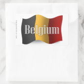 Sticker Rectangulaire Drapeau de la Belgique (Sac)