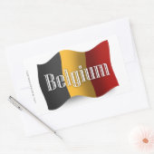 Sticker Rectangulaire Drapeau de la Belgique (Enveloppe)