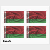 Sticker Rectangulaire Drapeau de la Biélorussie (Feuille)