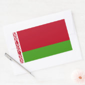 Sticker Rectangulaire Drapeau de la Biélorussie (Enveloppe)