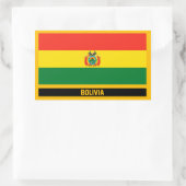 Sticker Rectangulaire Drapeau de la Bolivie (Sac)