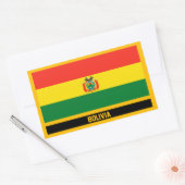 Sticker Rectangulaire Drapeau de la Bolivie (Enveloppe)