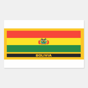 Sticker Rectangulaire Drapeau de la Bolivie