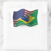 Sticker Rectangulaire Drapeau de la Brazilian (Sac)