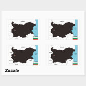 Sticker Rectangulaire drapeau de la bulgarie (Feuille)