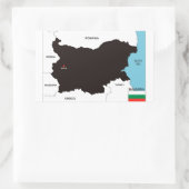 Sticker Rectangulaire drapeau de la bulgarie (Sac)