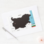 Sticker Rectangulaire drapeau de la bulgarie (Enveloppe)