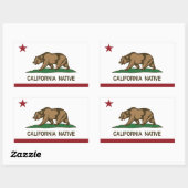Sticker Rectangulaire Drapeau de la Californie (Feuille)