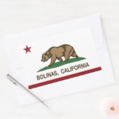 Sticker Rectangulaire Drapeau de la Californie Bolinas (Enveloppe)