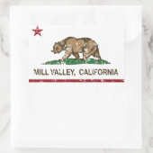 Sticker Rectangulaire Drapeau de la Californie Mill Valley (Sac)