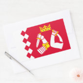Sticker Rectangulaire Drapeau de la Carélie du Nord (Enveloppe)