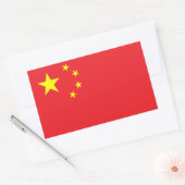 Sticker Rectangulaire Drapeau de la Chine (Enveloppe)