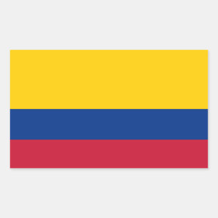 Sticker Rectangulaire Drapeau de la Colombie
