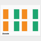 Sticker Rectangulaire Drapeau de la Côte d'Ivoire (Feuille)