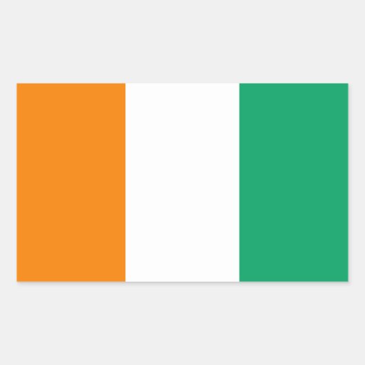 Sticker Rectangulaire Drapeau de la Côte d'Ivoire (Devant)