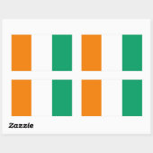 Sticker Rectangulaire Drapeau de la Côte d'Ivoire - Drapeau de la Côte d (Feuille)