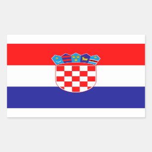 Sticker Rectangulaire Drapeau de la Croatie