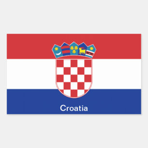Sticker Rectangulaire Drapeau de la Croatie