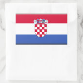 Sticker Rectangulaire Drapeau de la Croatie (Sac)