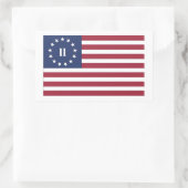 Sticker Rectangulaire Drapeau de la deuxième révolution américaine (Sac)
