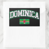 Sticker Rectangulaire Drapeau de la Dominique (Sac)