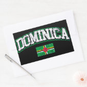 Sticker Rectangulaire Drapeau de la Dominique (Enveloppe)