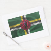 Sticker Rectangulaire Drapeau de la Dominique (Enveloppe)