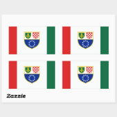 Sticker Rectangulaire Drapeau de la Fédération de Bosnie (Feuille)