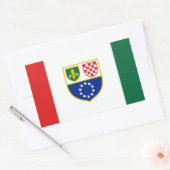 Sticker Rectangulaire Drapeau de la Fédération de Bosnie (Enveloppe)