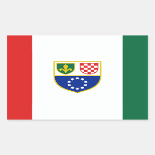 Sticker Rectangulaire Drapeau de la Fédération de Bosnie-Herzégovine