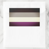 Sticker Rectangulaire Drapeau de la fierté asexuelle (Sac)