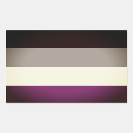 Sticker Rectangulaire Drapeau de la fierté asexuelle (Devant)