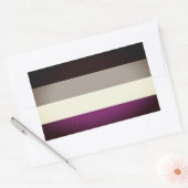Sticker Rectangulaire Drapeau de la fierté asexuelle (Enveloppe)
