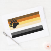 Sticker Rectangulaire Drapeau de la fierté de l'ours gay (Enveloppe)