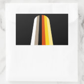 Sticker Rectangulaire Drapeau de la Fierté des cheveux longs (Sac)