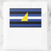 Sticker Rectangulaire Drapeau de la fierté des sports nautiques (Sac)