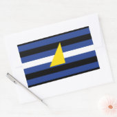 Sticker Rectangulaire Drapeau de la fierté des sports nautiques (Enveloppe)