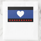 Sticker Rectangulaire Drapeau de la Fierté du pied (Sac)