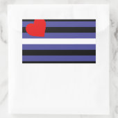 Sticker Rectangulaire Drapeau de la Fierté en cuir (Sac)