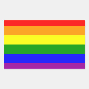 Sticker Rectangulaire Drapeau de la fierté gay