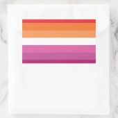 Sticker Rectangulaire Drapeau de la fierté lesbienne (Sac)