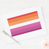 Sticker Rectangulaire Drapeau de la fierté lesbienne (Enveloppe)