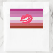Sticker Rectangulaire Drapeau de la fierté lesbienne (Sac)