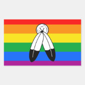 Sticker Rectangulaire Drapeau de la fierté LGBTQ+ (Devant)