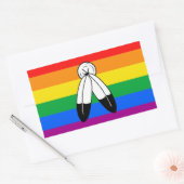 Sticker Rectangulaire Drapeau de la fierté LGBTQ+ (Enveloppe)