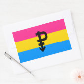 Sticker Rectangulaire Drapeau de la fierté Pansexual (Enveloppe)